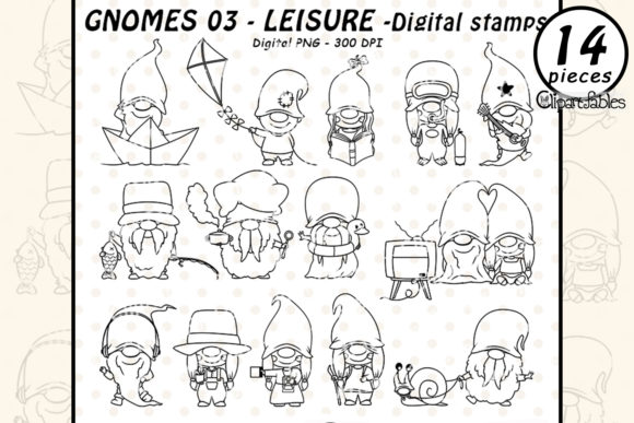 Download Cute GNOME LEISURE DIGITAL STAMPS - Cute Collection