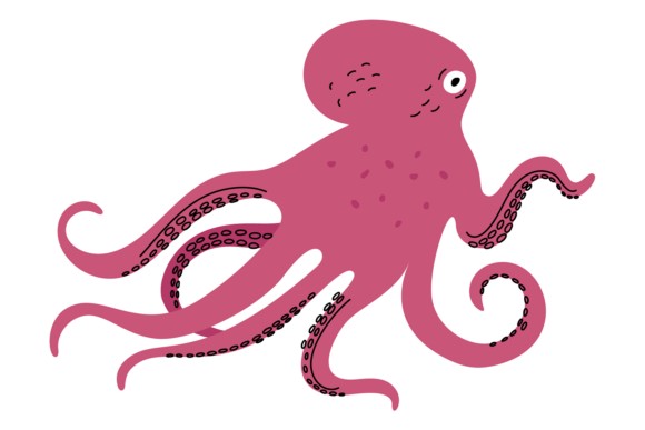 Download Cute Mollusk Twisted Long Limb. Octopus - Cute Collection