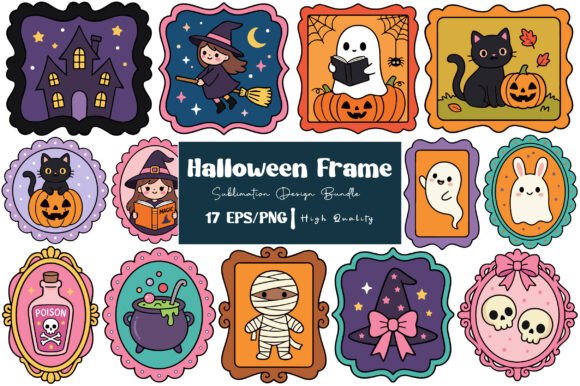 Download Coquette Cute Halloween Frame EPS PNG - Cute Collection