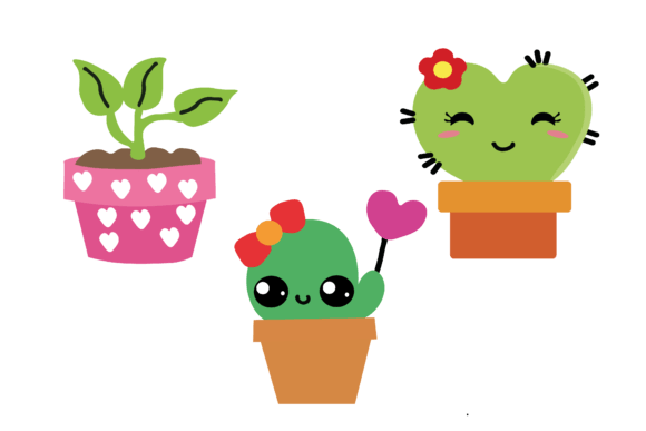 Download Cute Flower Cactus Valentine Icon - Cute Collection