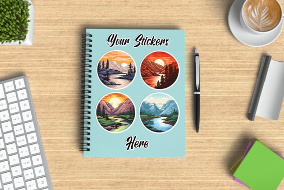 Download Spiral Notebook Sticker Design Showcase - Sticker Collection