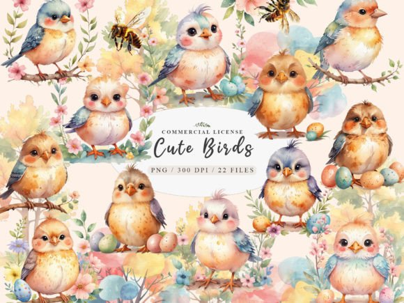Download Cute Birdies Clipart, Spring Birds Png - Cute Collection