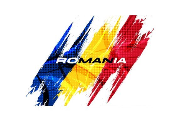 Download Romania Flag with Brush Stroke Style - Premium Resources