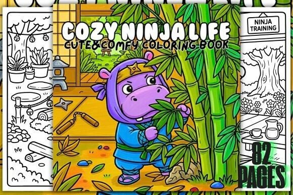 Download Cozy Ninja Life Cute&amp;Comfy Coloring Book - Cute Collection