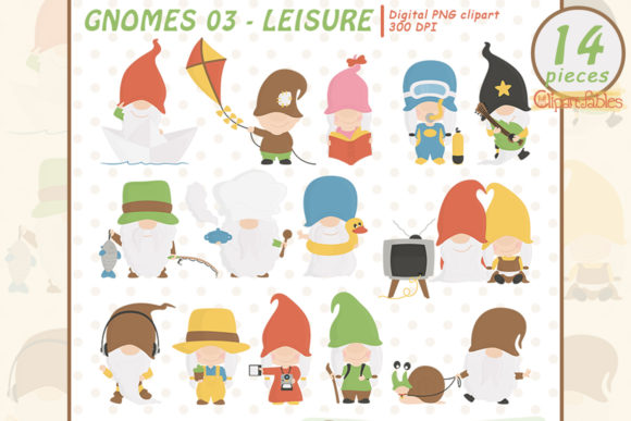 Download Cute GNOME LEISURE Clipart, Free Time - Cute Collection