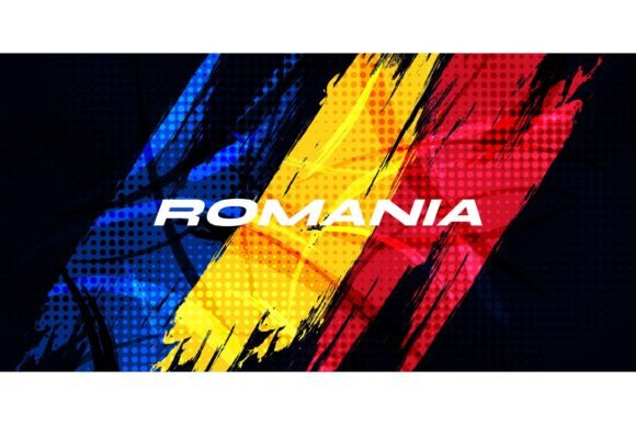Download Romania Flag with Brush Stroke Style - Premium Resources