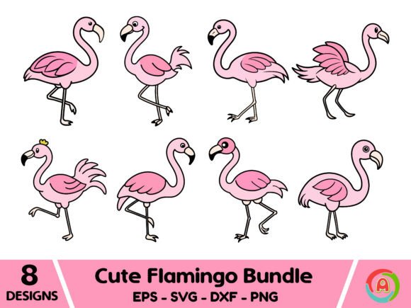 Download Cute Flamingo Svg Bundle - Cute Collection