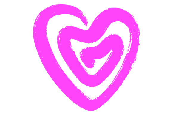 Download Pink Heart Brush Stroke Style. Grunge Lo - Premium Bundle