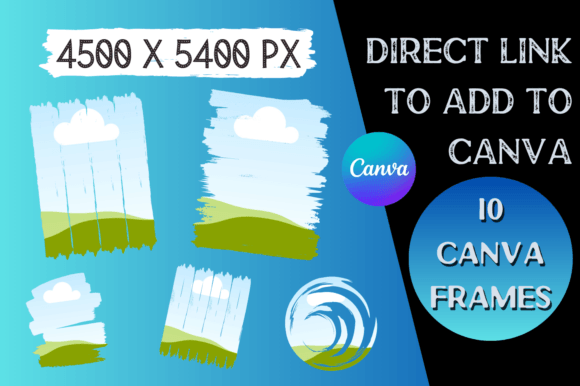 Download 10 Canva Frames - Brush Stroke Style - Premium Resources