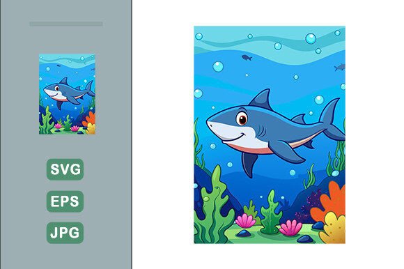 Download Fishes Shark Cute Water Landscape Backgr - Cute Collection
