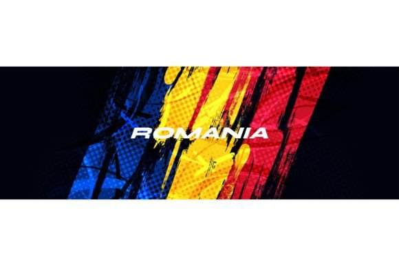 Download Romania Flag with Brush Stroke Style - Premium Resources