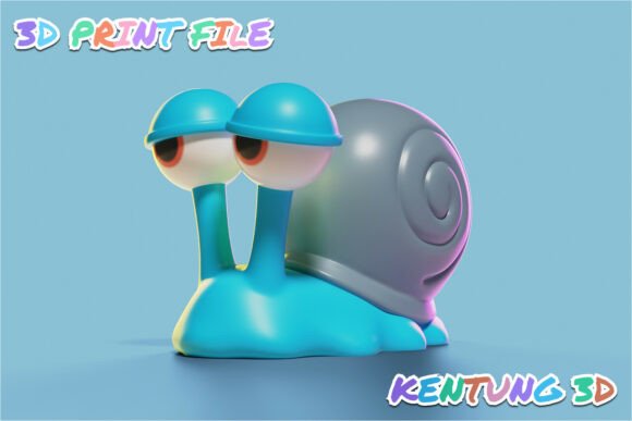 Download Cute Stylized Snail STL Model - Cute Collection